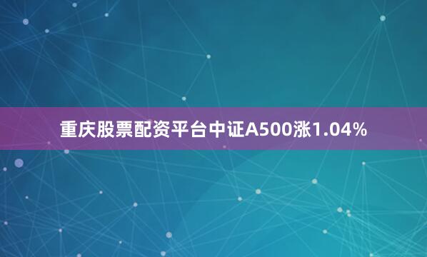 重庆股票配资平台中证A500涨1.04%